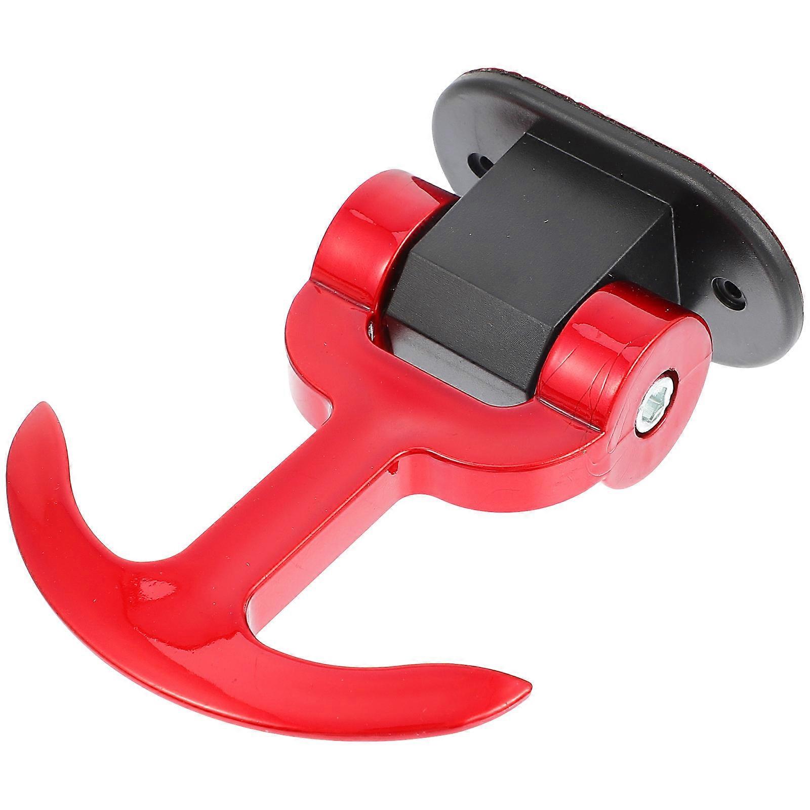 Practical Car Trailer Hook for Tow Use T-Type Design Real Carbon Fiber Red 1pc