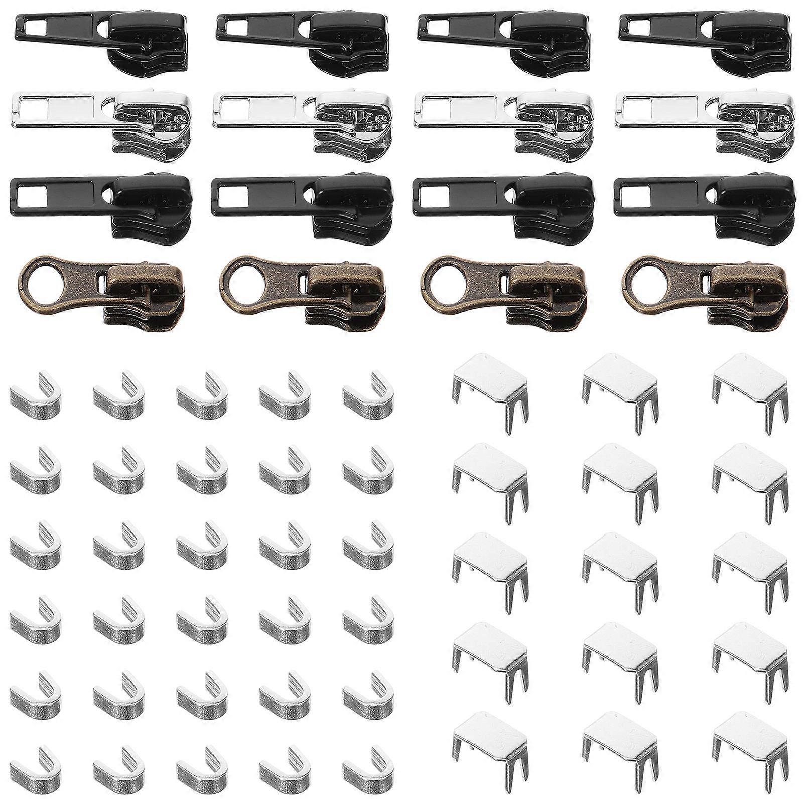 1 Set Zipper Pull Replacement Kit for Jackets, Coats, Backpacks, and Luggage – Durable & Easy to Use Zipper Repair Tool with Storage Box