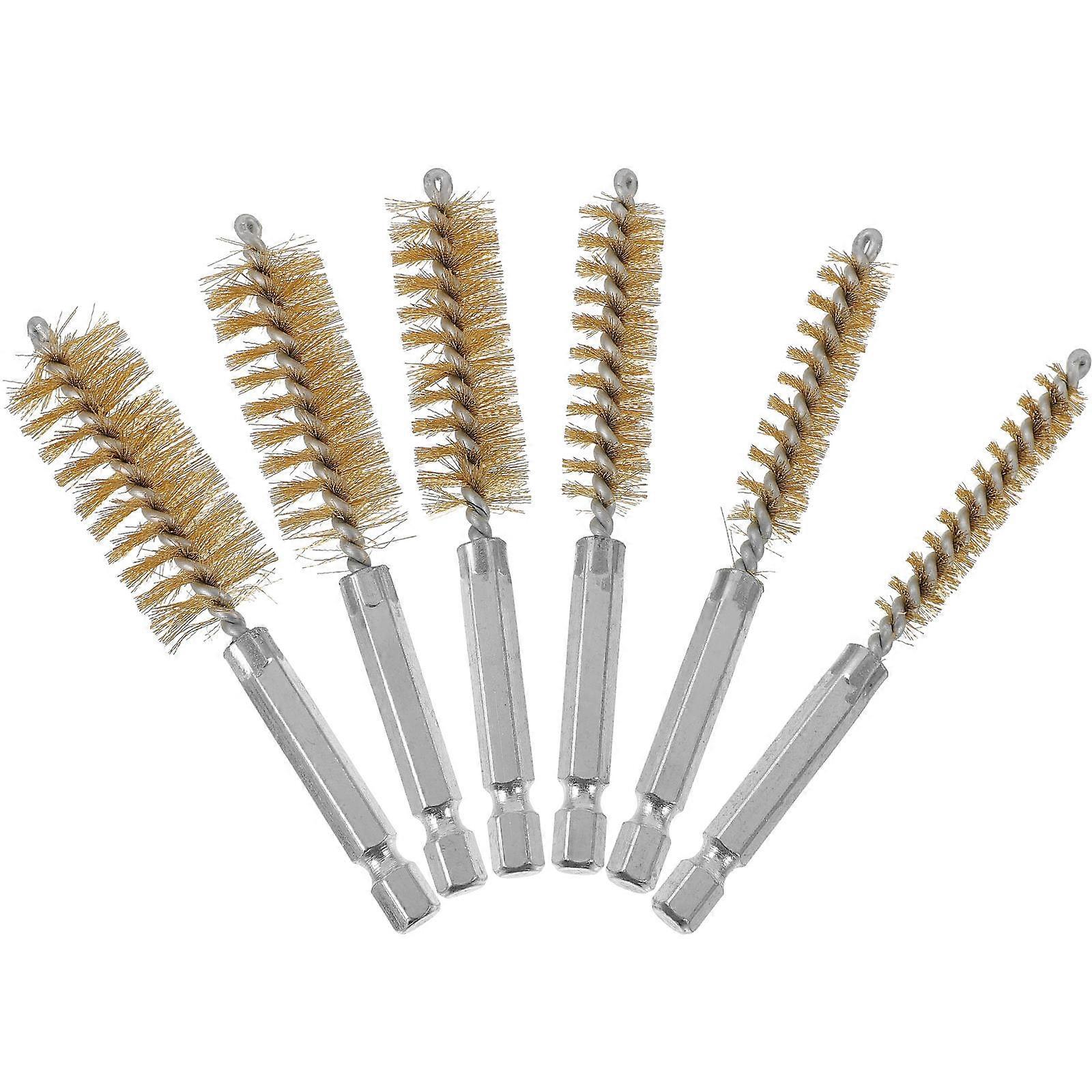 Wire Brush for Drill Cleaning 6Pcs Bore Brushes Assorted Sizes Set