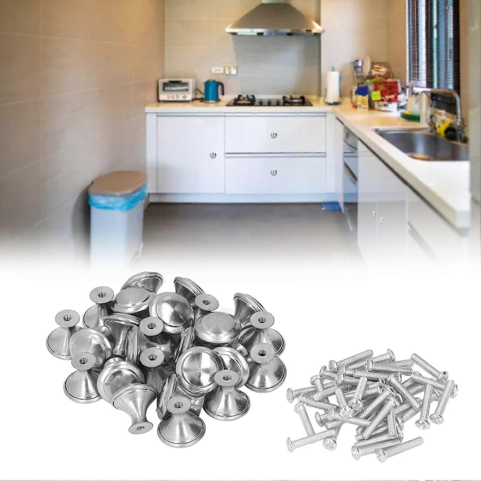 40Pcs Round Zinc Alloy Cabinet Knobs Rustproof Kitchen Door Handles