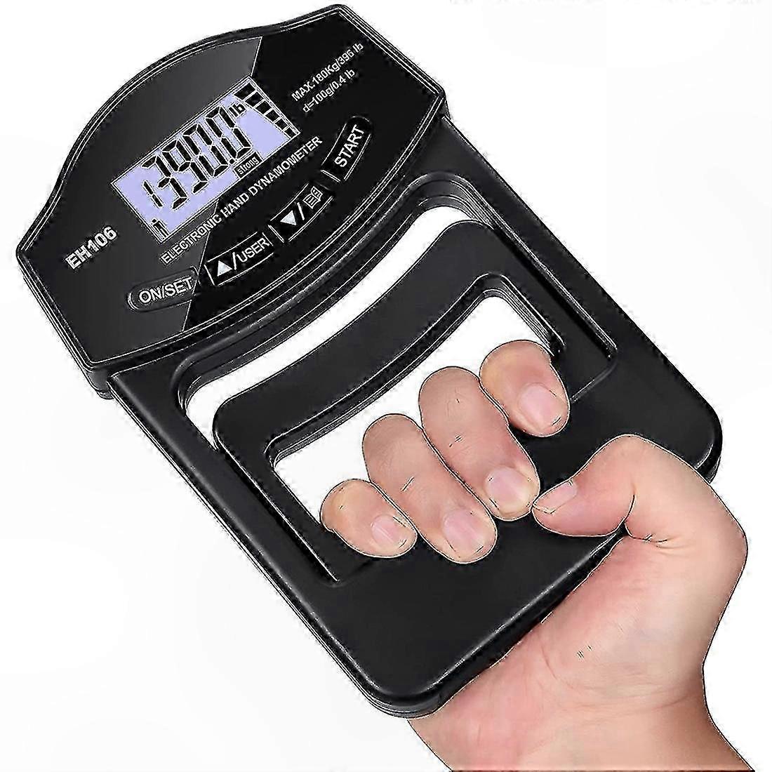 Digital Hand Grip Strength Meter with USB LCD Screen, 180kg/396lbs Dynamometer for Fitness Testing