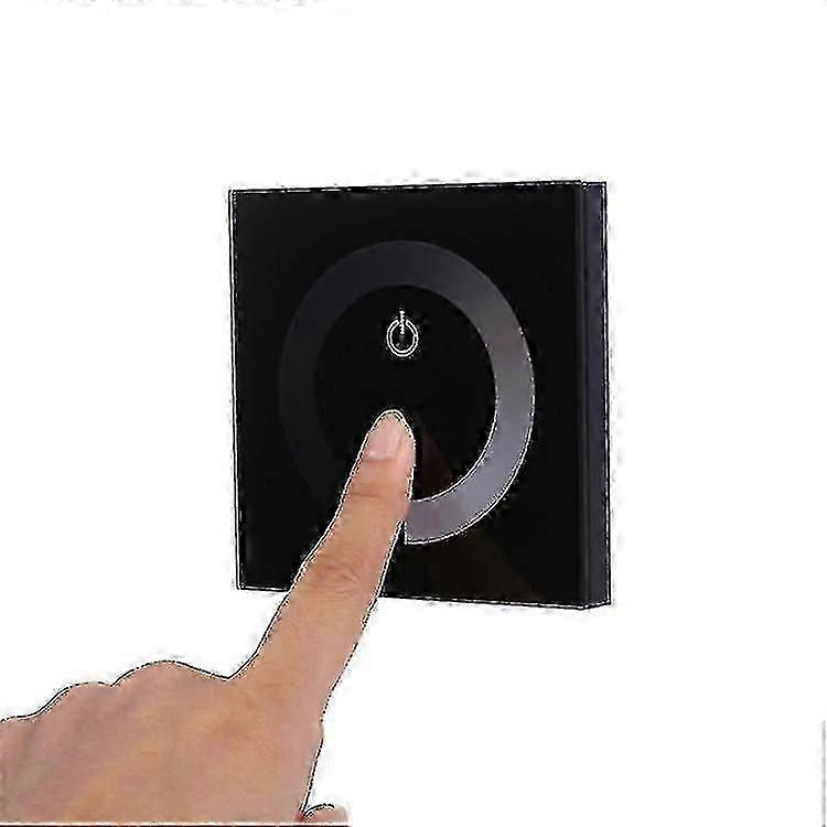 DC 12V 24V Dimmer Switch Wall Mount Touch Panel LED Strip Brightness Adjustable Controller Black