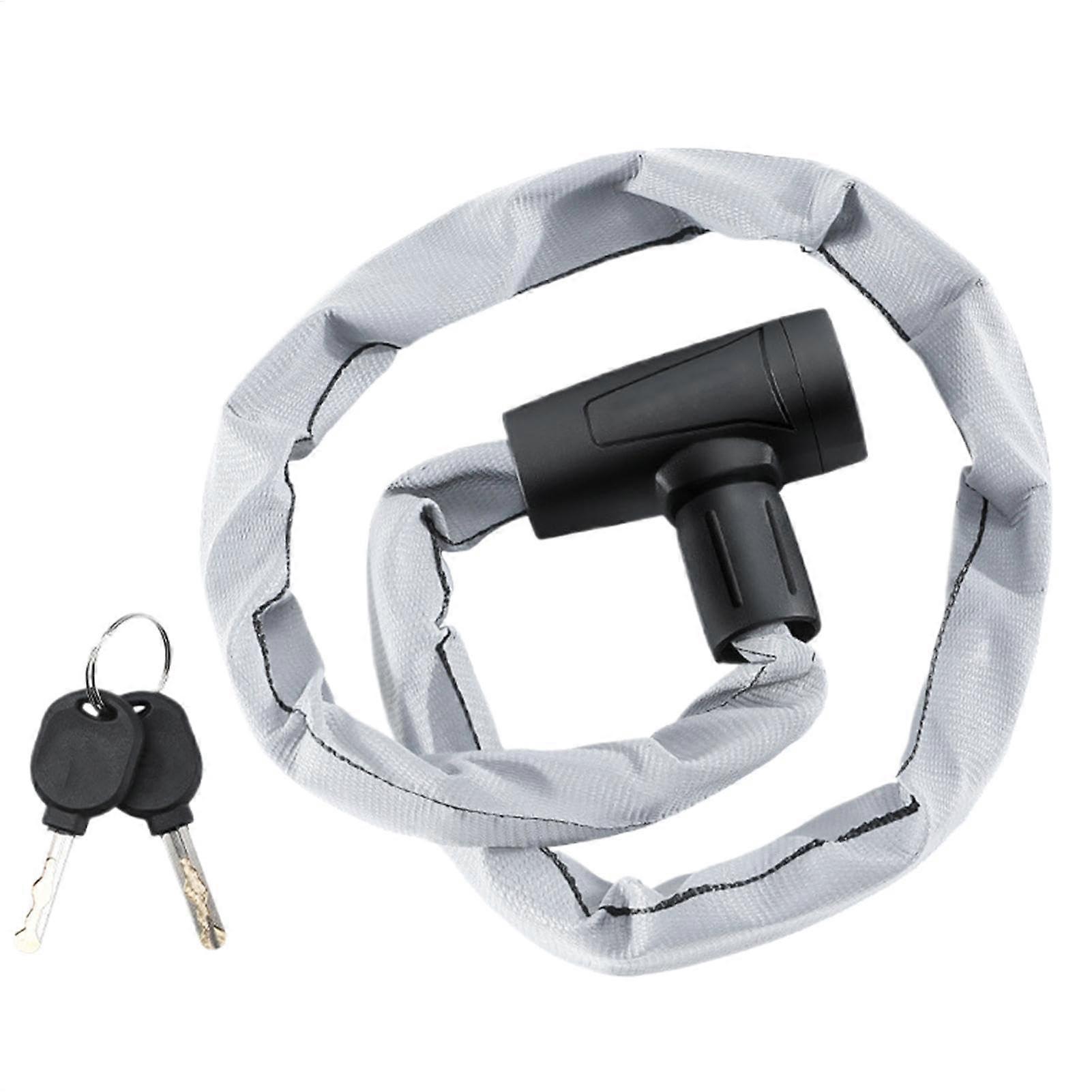 Lock Chain Reflective Anti-Theft Security Padlock for Bike, Motorcycle, Scooter, Gate, Fence, 2.5ft