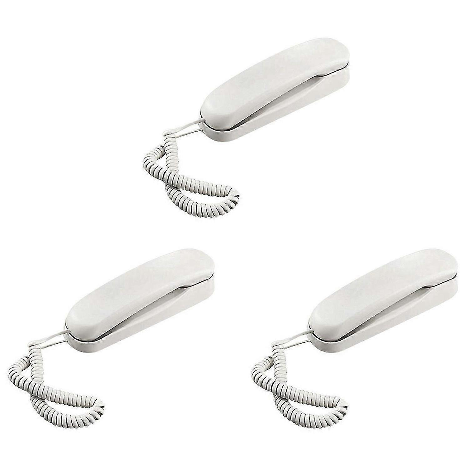 Wired Wall Phone, Hotel Small Phone,for Office Fixed Wall Phone,White