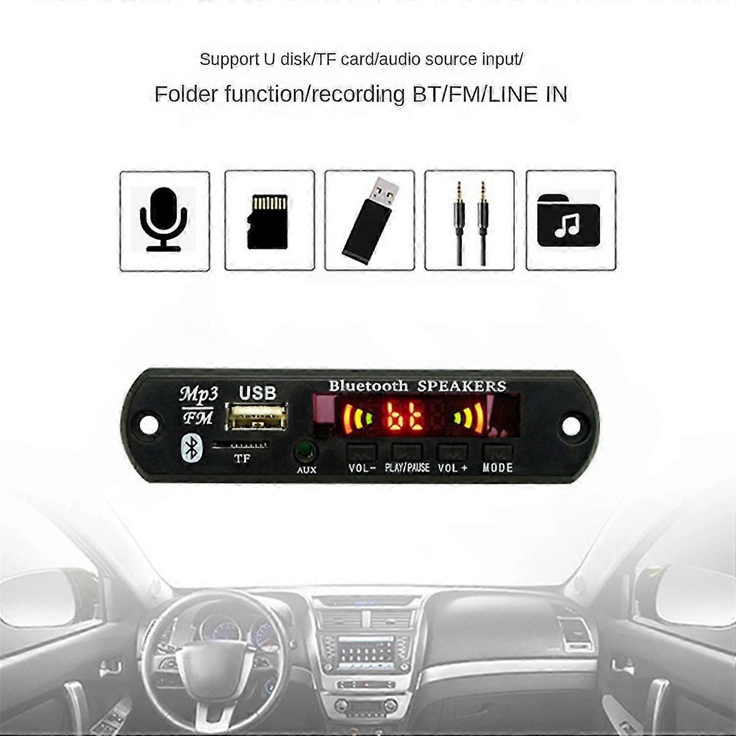 USB MP3 Modul Bluetooth 12V MP3 WMA Decoder Board Audio Modul