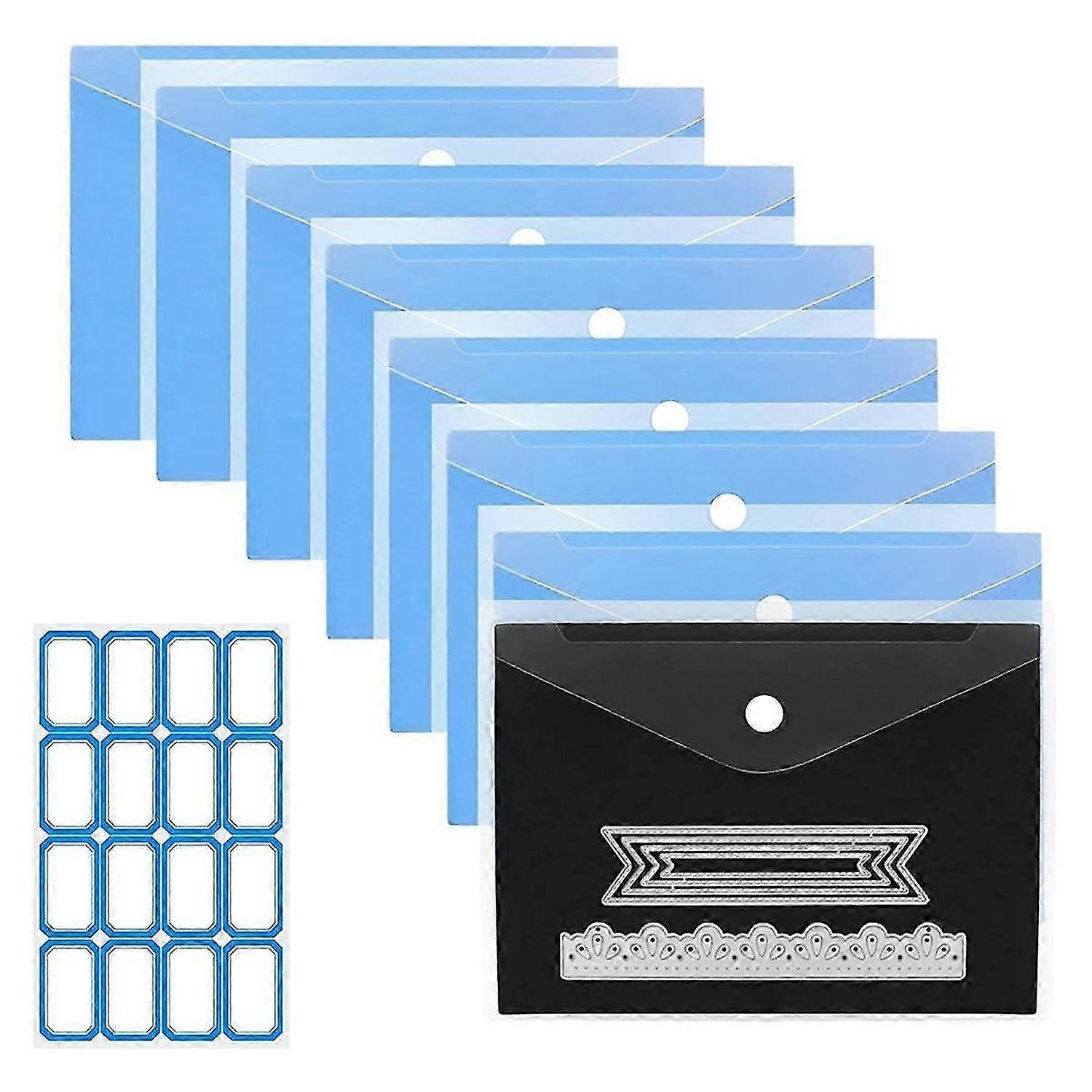 Thickened 8 Pack Magnetic Paper Tape Snaps and Labels Stickers for Die Storage Stamp Die Cutting Storage Card Making B