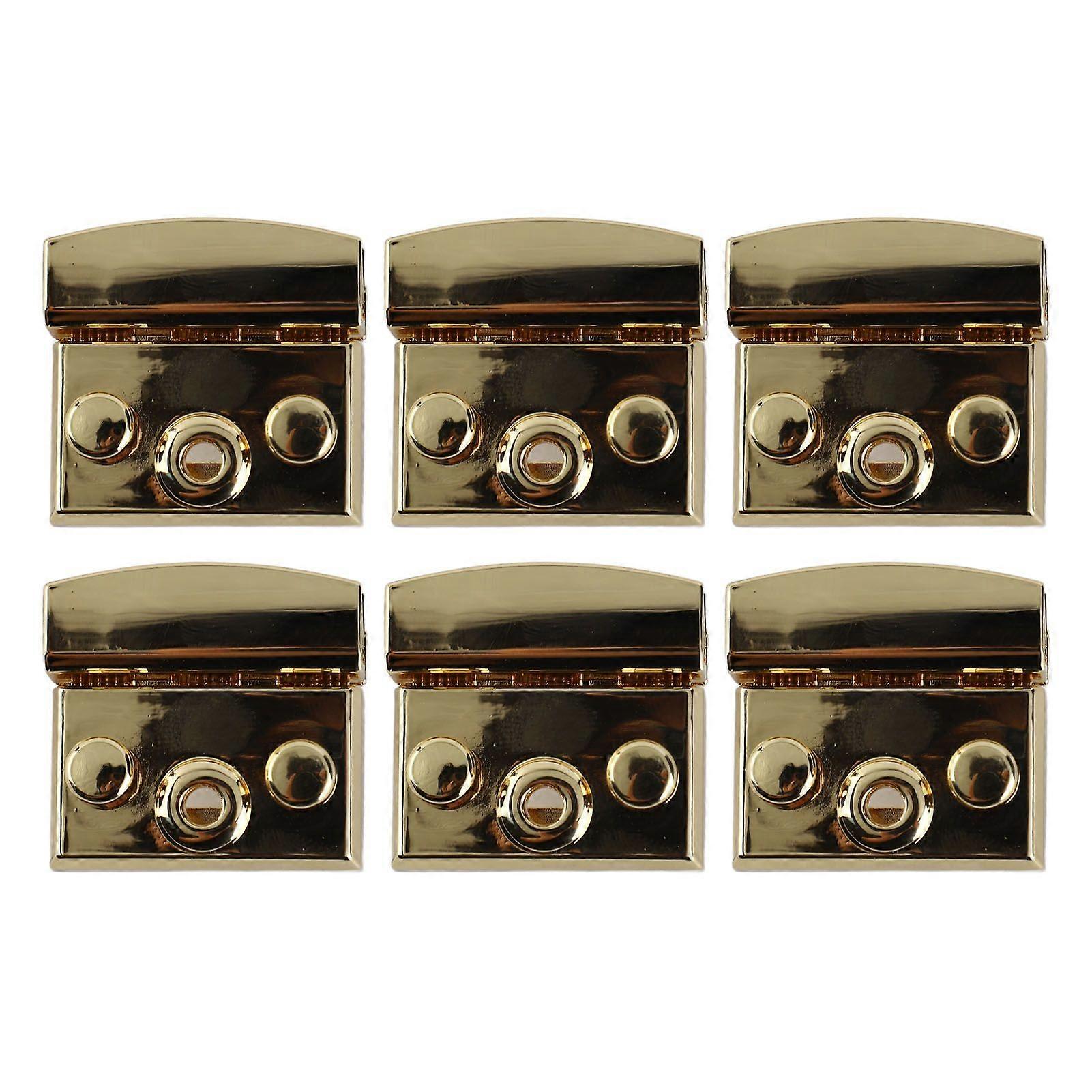 6pcs Turn Lock Clasp Light Gold Rustproof Alloy Purse Closure Lock Clasp Purse for Leather Bag Handbag