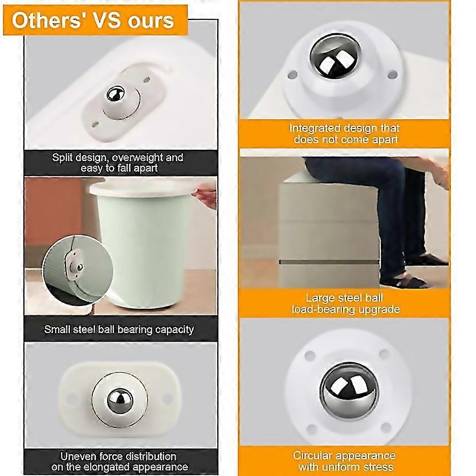 For 12pcs Caster Wheels For Small Appliances Self Adhesive Caster Wheels