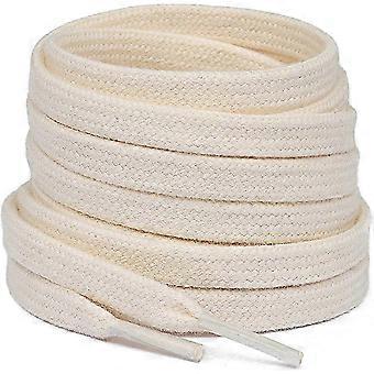 2 Pairs of Flat Shoelaces Made of 100% Cotton.8 Mm Wide Tear-Resistant Shoelaces-2025