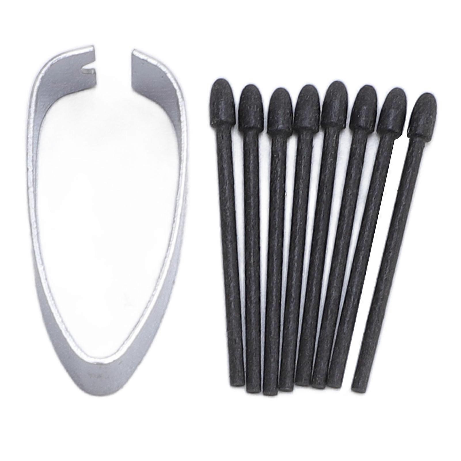 8PCS Universal Touch Pen Felt Nibs 1.05mm Replacement Tips Kit with Tweezer Black