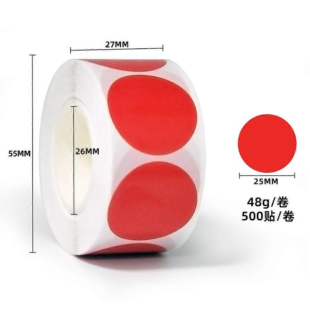 5 Rolls Round Dot Stickers: Blank Circle Labels for Package Sealing and Inventory Management -  Adhesive Easy to Write on 25mm Stickers