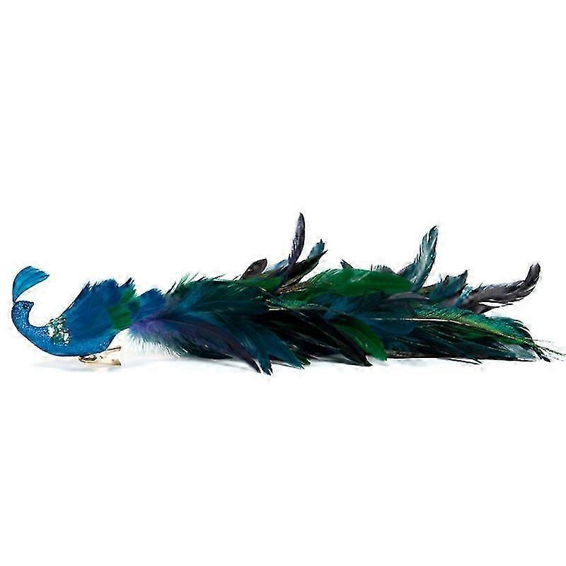 Christmas Tree Simulated Three-dimensional Peacock Hanging Decoration with Clip Realistic Peacock Ornament Holiday Decor