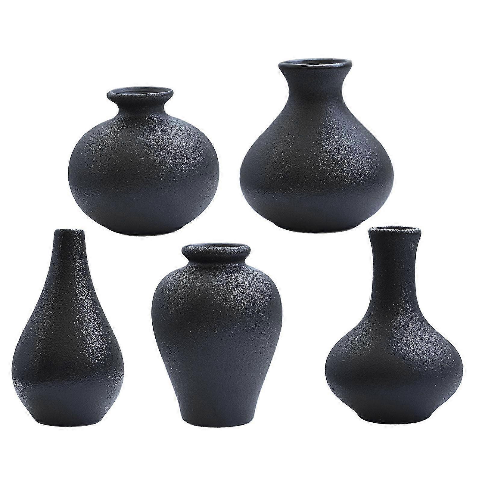 Modern Black White Home Decor Vases Elegant Flower Arrangement Holders for Dining Table Shelf Decor