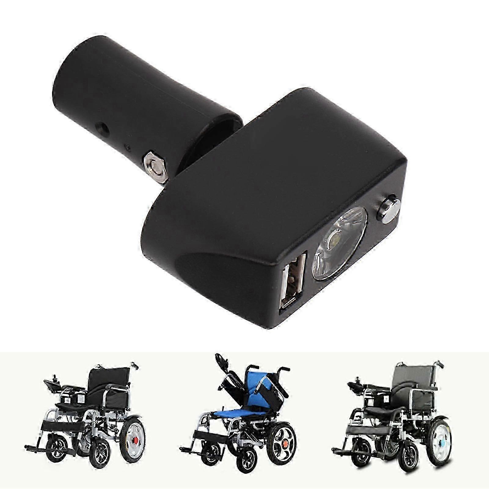 USB Charging LED Power Wheelchair Light with 3 Pin XLR Head, Adjustable Angle Controller for Electric Wheelchairs