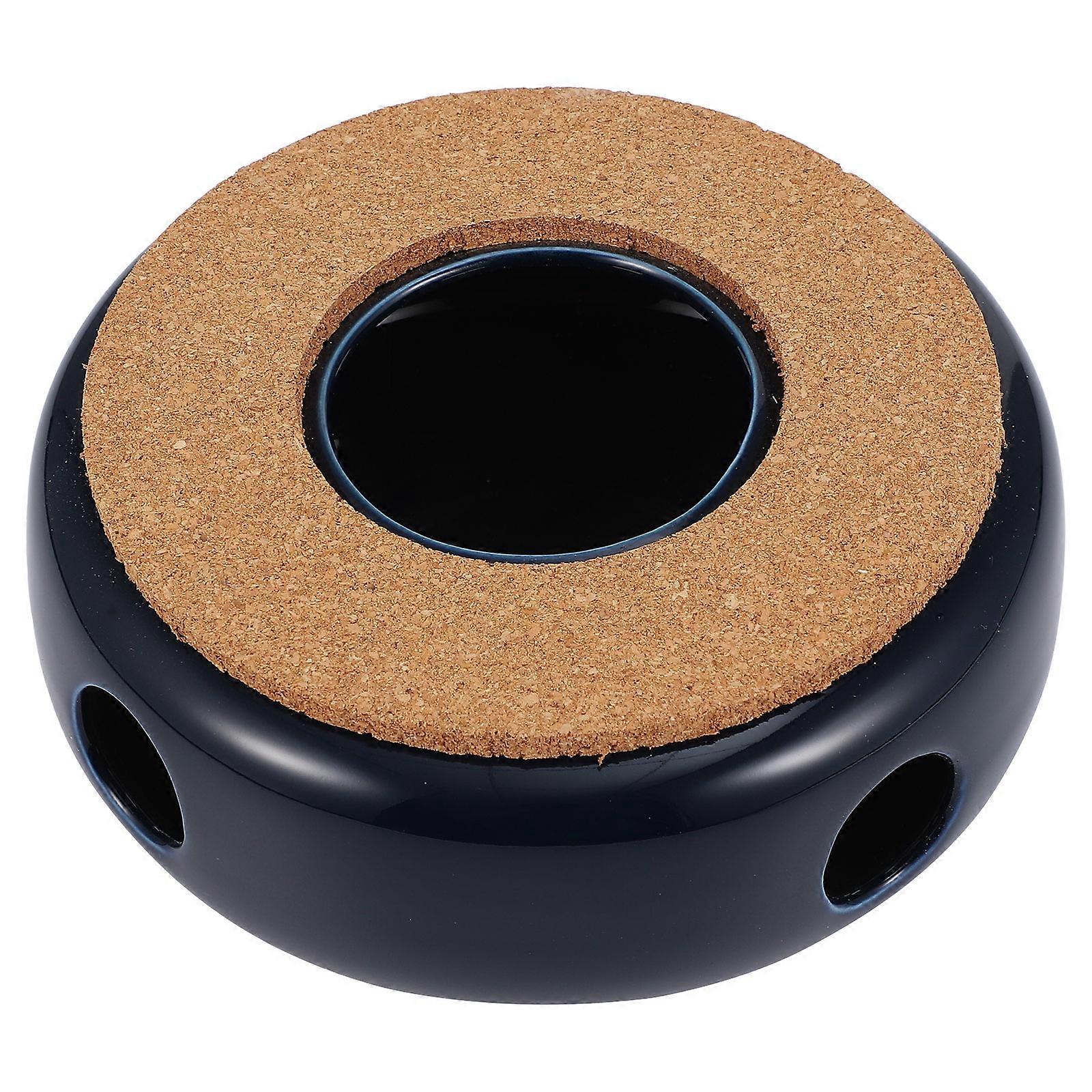 Blue Ceramic Teapot Heater for Warming Tea with 1Pcs Warmer