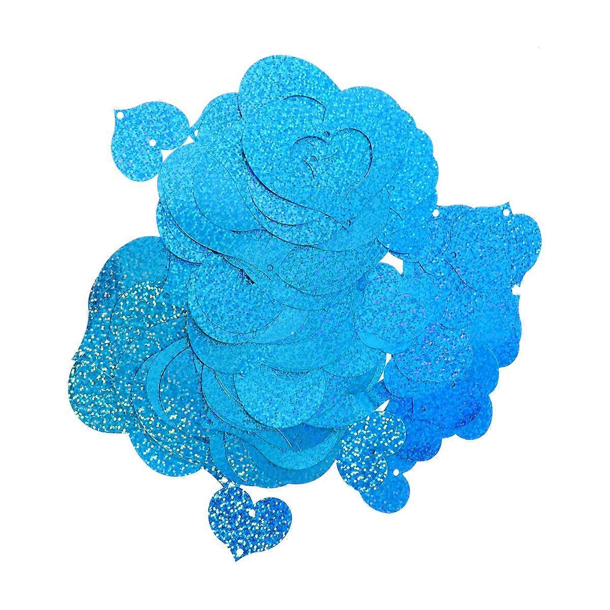 Heart Garland Balloon Hanging Decor for Marriage Proposal 100Pcs Sky-Blue