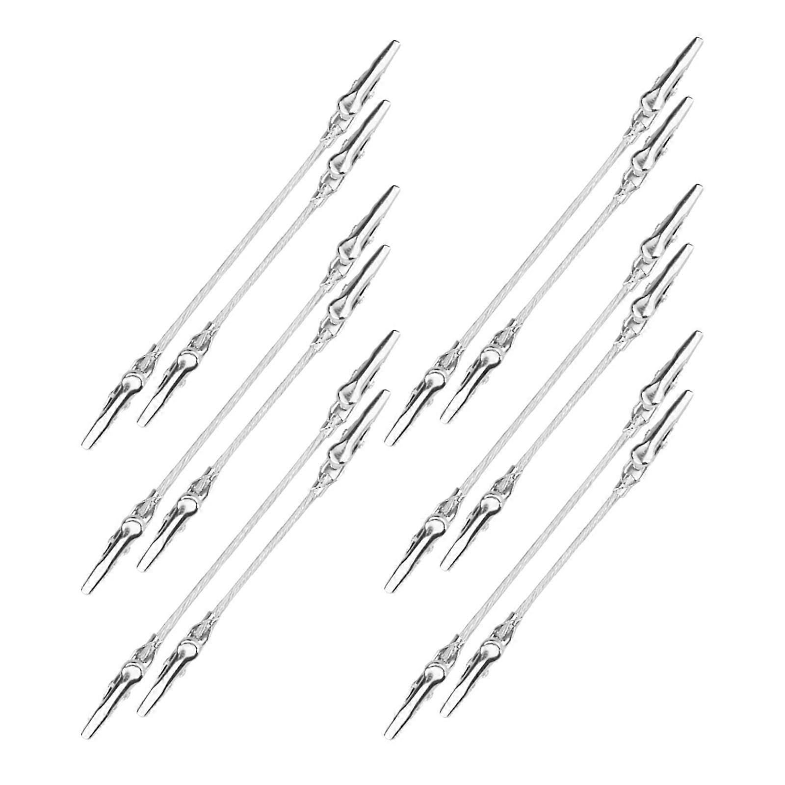 Silver Double Ends Clamps Note Holders 60Pcs for Note Clipping