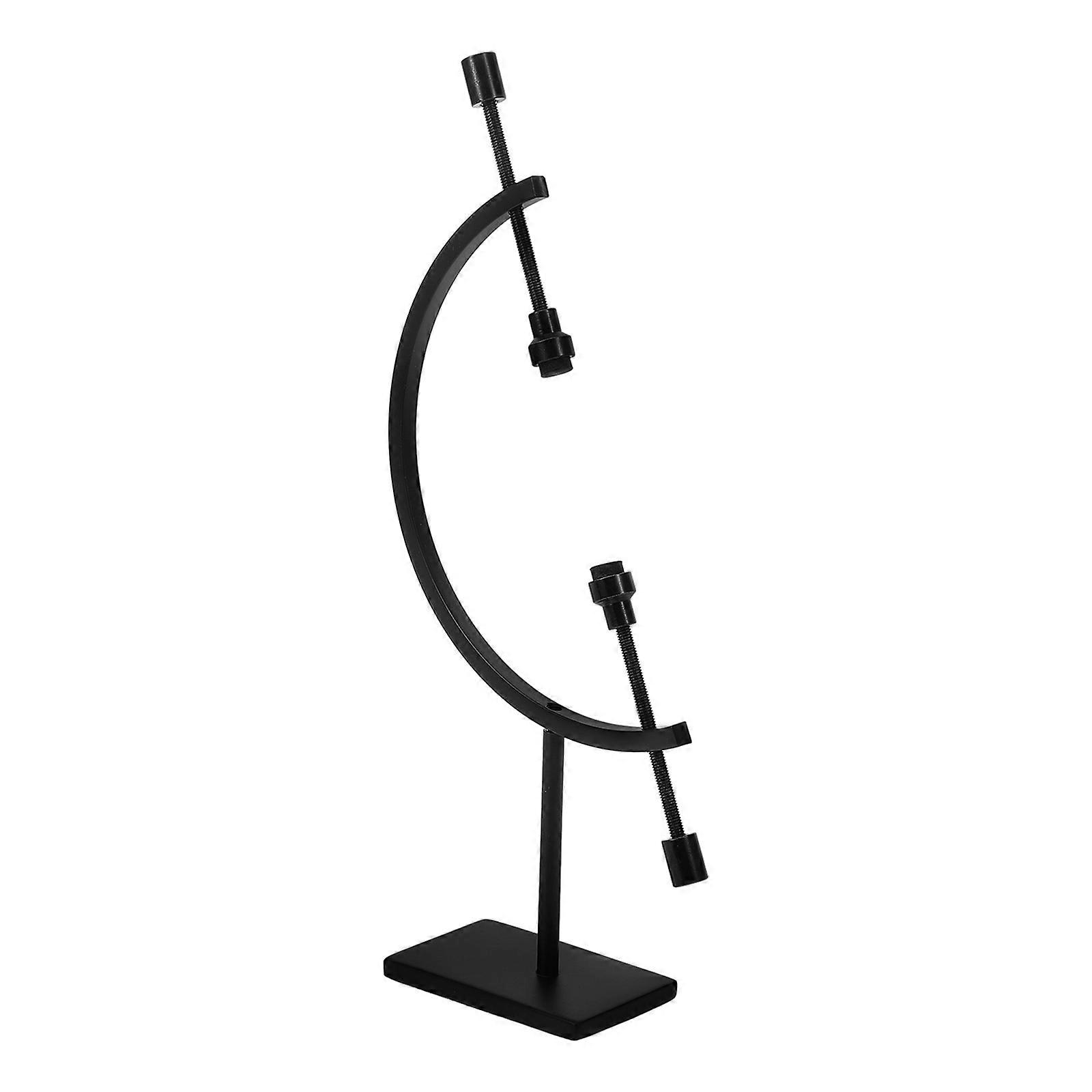 Metal Sphere Display Stand Adjustable Holder for Display 4Pcs Black