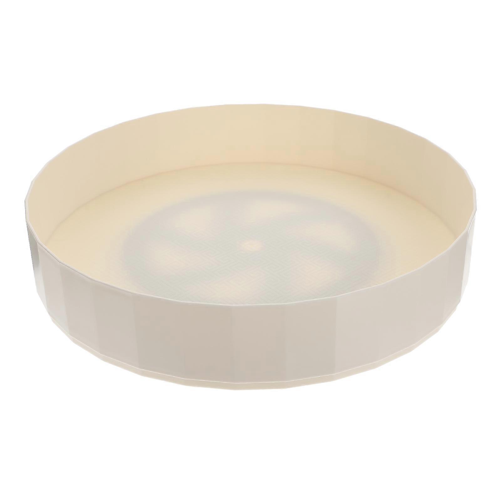 2Pcs Beige Turntable Seasoning Rack for Kitchen Storage Organizer