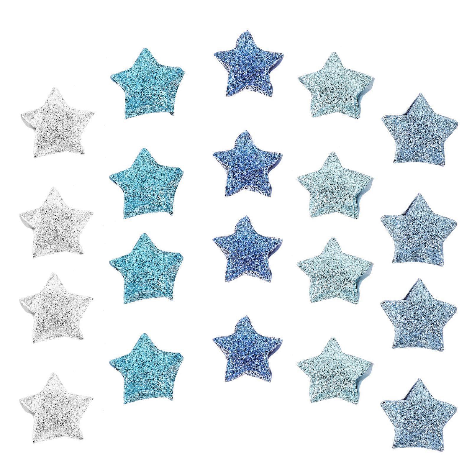 Glitter Origami Papers DIY Craft Paper for Artistic Projects 600Pcs Blue
