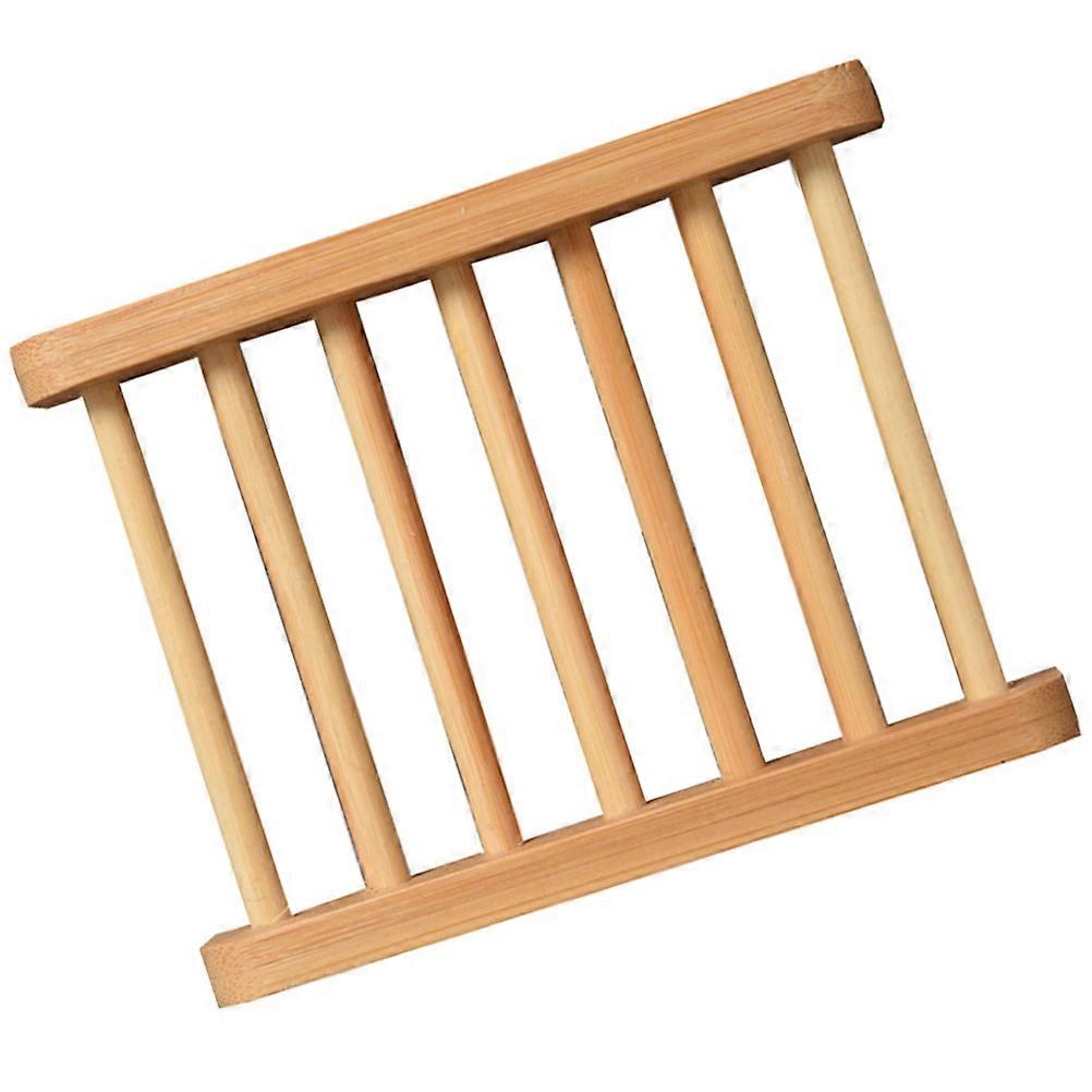 Rectangular Wooden Soap Dish 3Pcs Ideal For Home Use In Bathroom Or Kitchen With Natural Look And Efficient Soap Storage