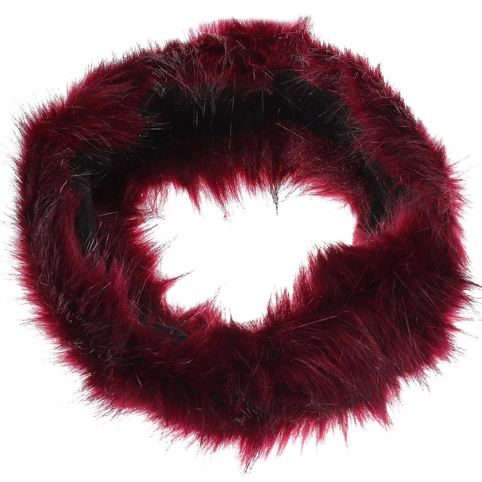 Purple Faux Headband for Warmth Keeping 5Pcs Artificial Headband Set