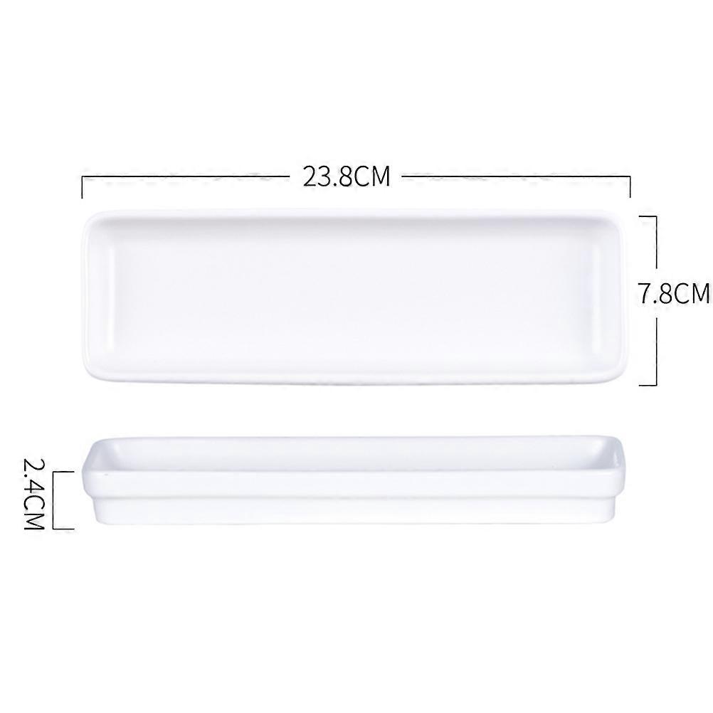 Ceramic Snack Plate White Serving Dish Practical Tableware For Restaurants 1Pcs