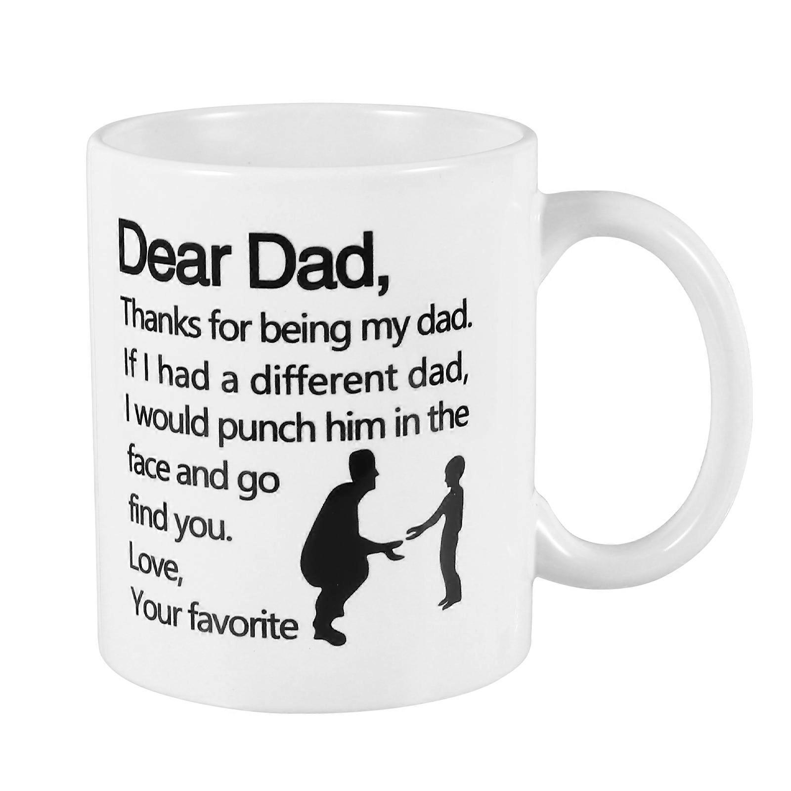 Father's Day Ceramic Mug Cup for Drinking Coffee 3Pcs Assorted Colors