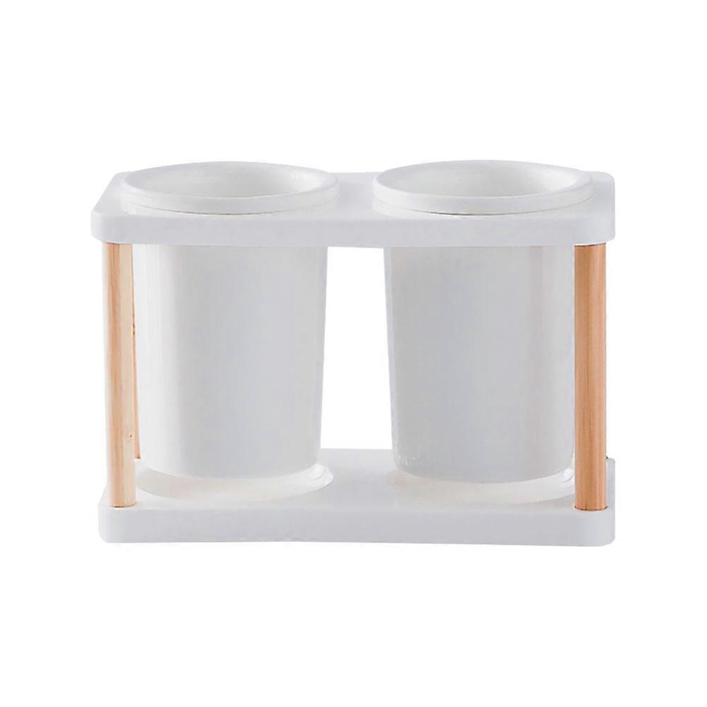 Kitchen Utensil Holder Ceramic Organizer for Storage 2Pcs Set