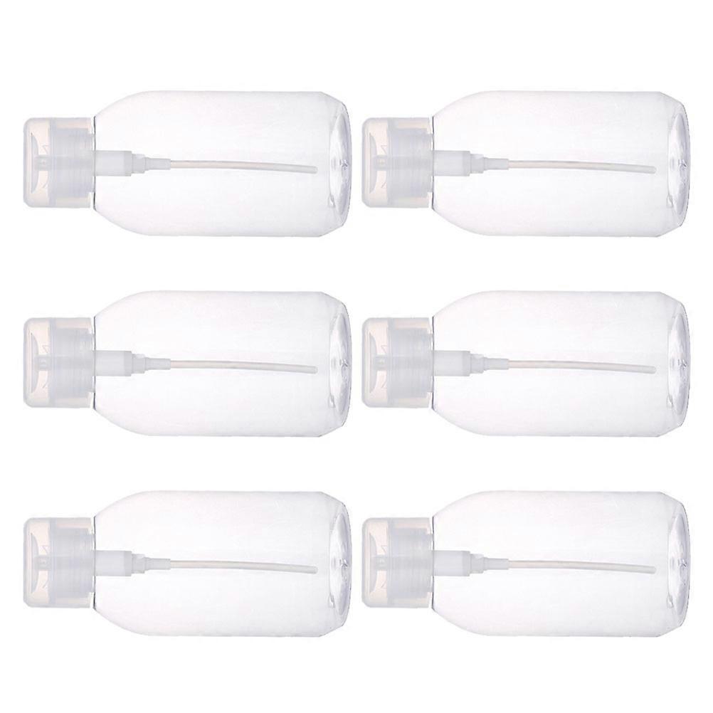 12 Pcs Transparent Press Bottle 500ml Makeup Remover Daily Use Sturdy Leak-Proof Storage