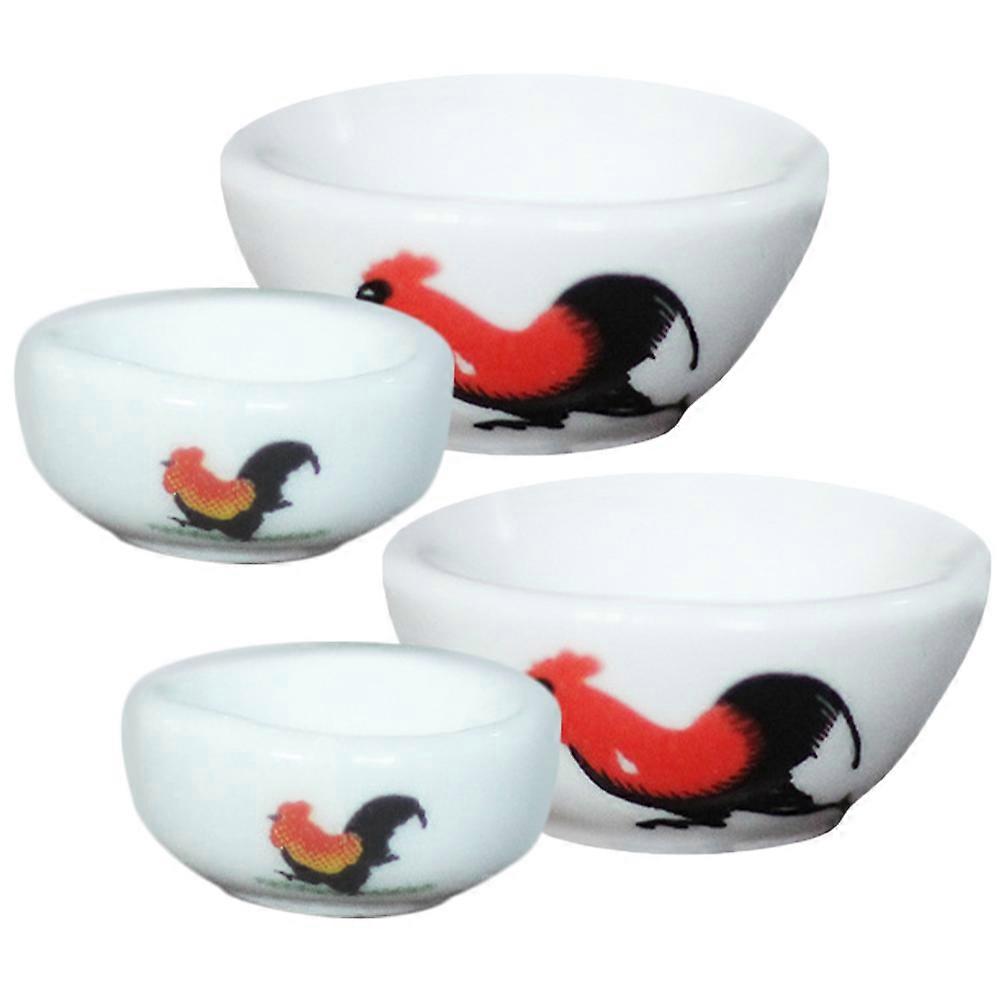 Mini House Bowls 16 Pcs Classical Ceramic Decoration Perfect For Indoor Use And Childrens Hands-On Activities