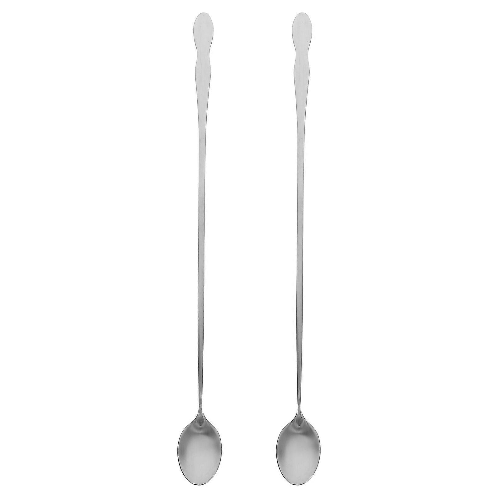 Silver Stainless Steel Stirring Spoon for Cooking 4Pcs Kitchen Flatware