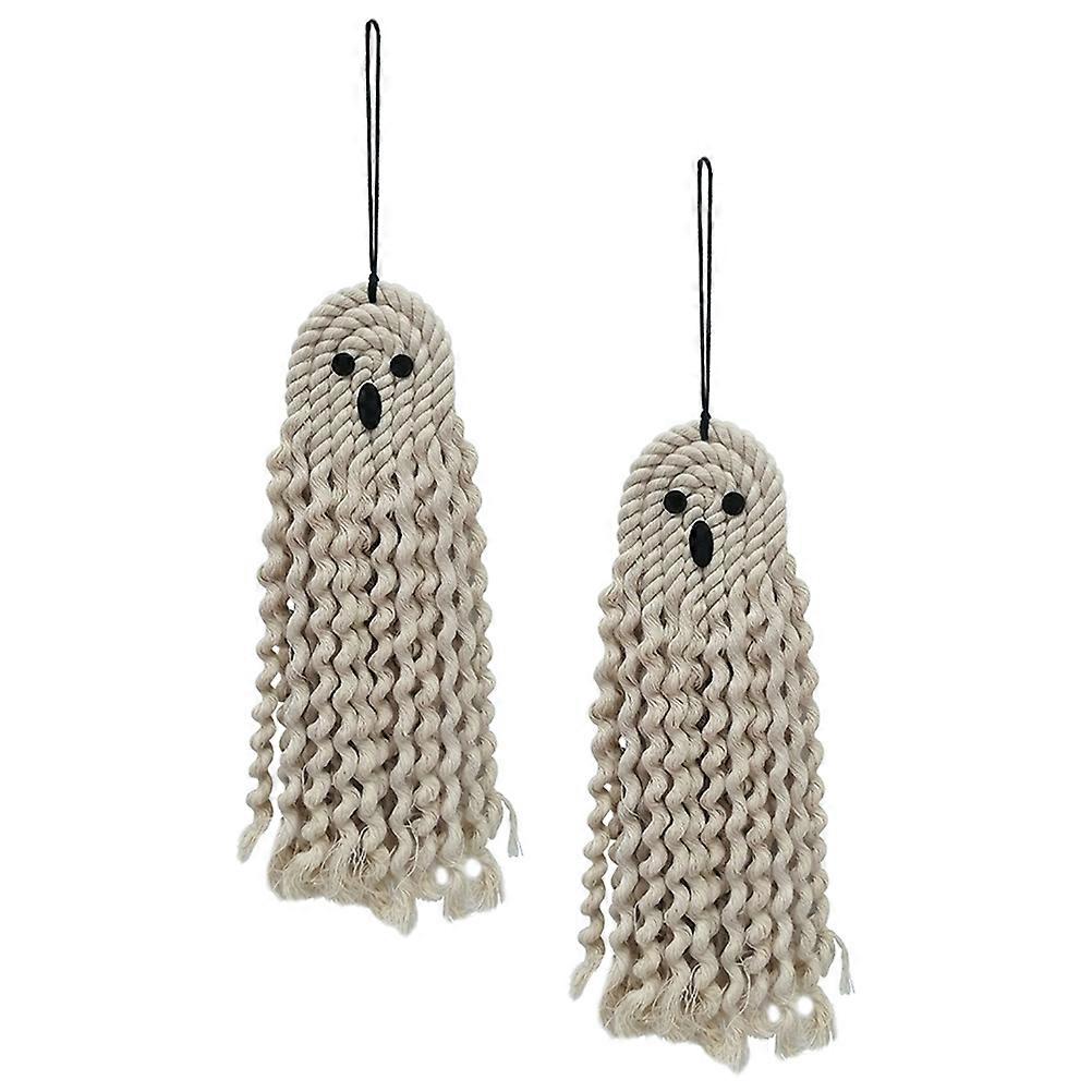 Haunted House Ghost Decor 6 Pcs Simple Design Light Grey Halloween Hanging Prop Ideal For Home Decor Festive Atmosphere