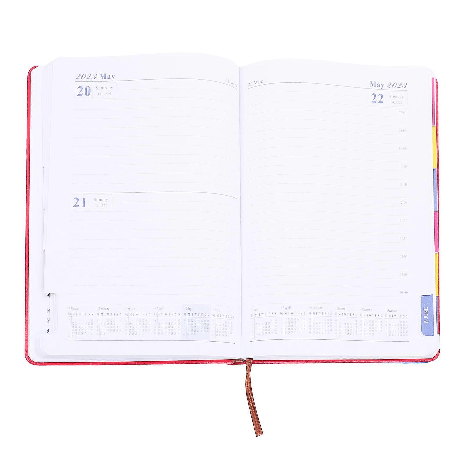 Daily Planner Notepad Academic Planner Paper for Study Red Paper for Daily Plan Recording 1Pack