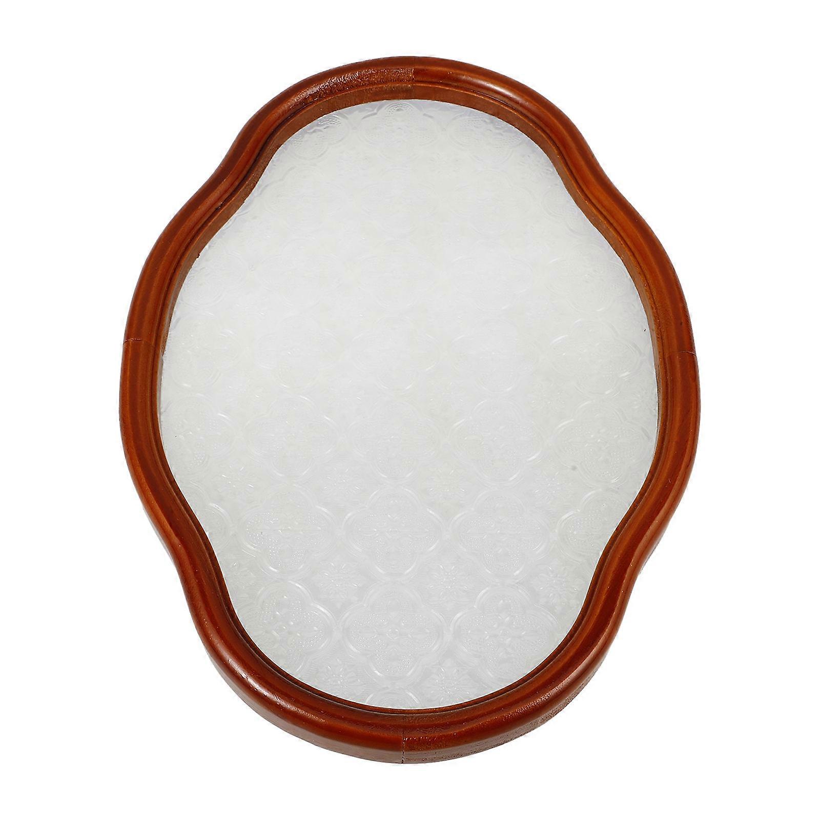 Dessert Serving Tray for Home Use with 2Pcs Glass Wood Trays