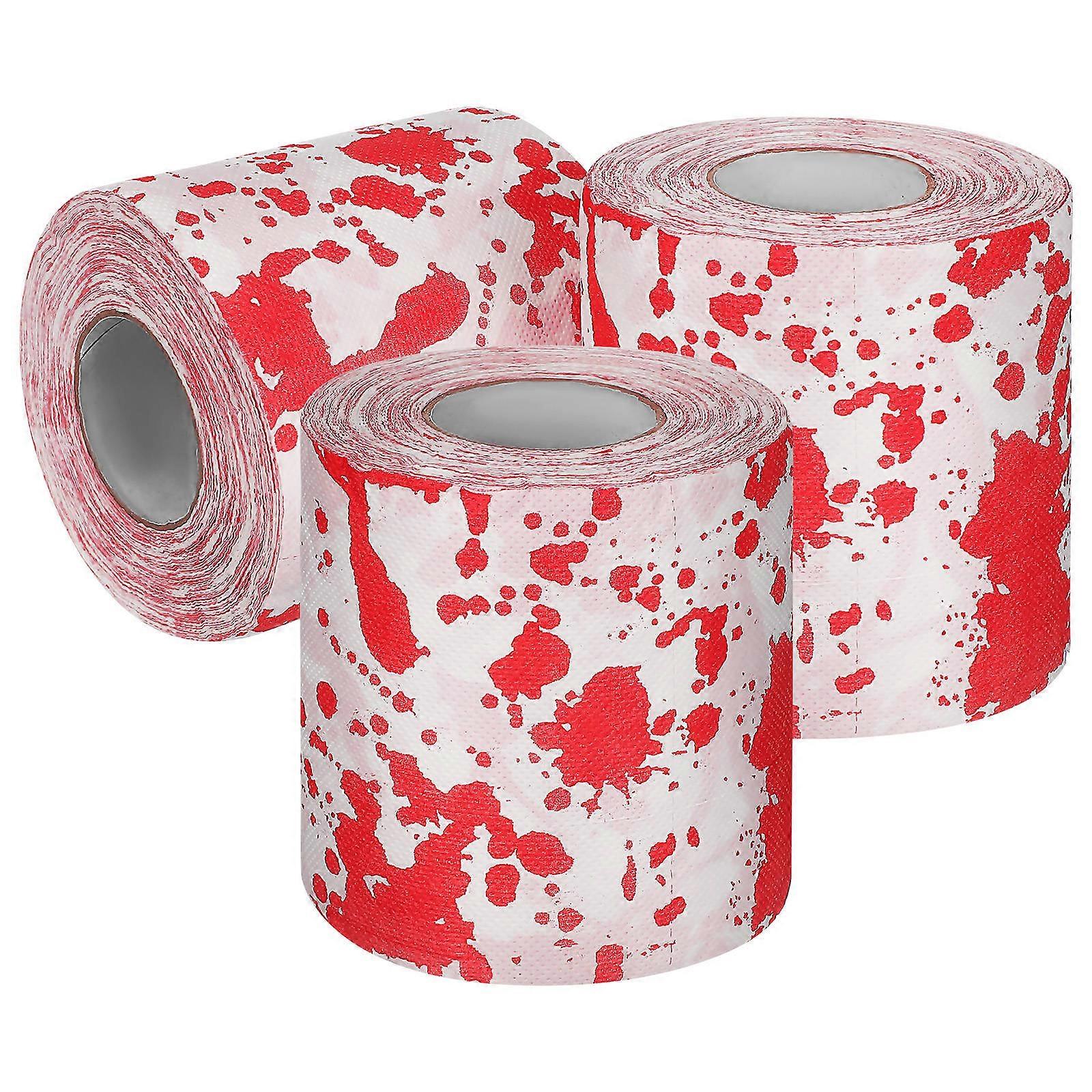 Pulp Paper Toilet Roll with Horror Print for Halloween 9 Rolls