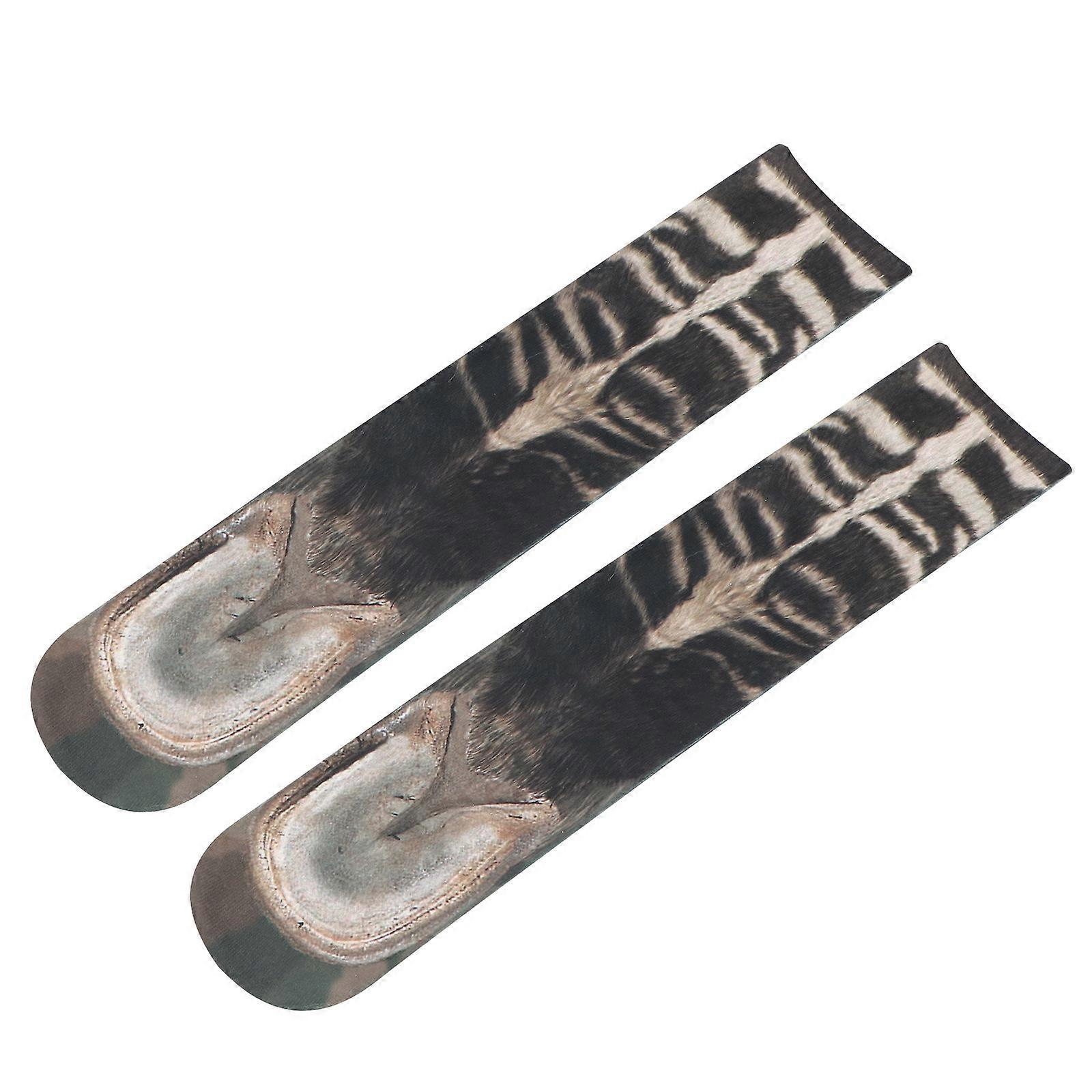 Adults Socks Animal Paw Socks for Adults 2Pairs 3D Printed Zebra Style