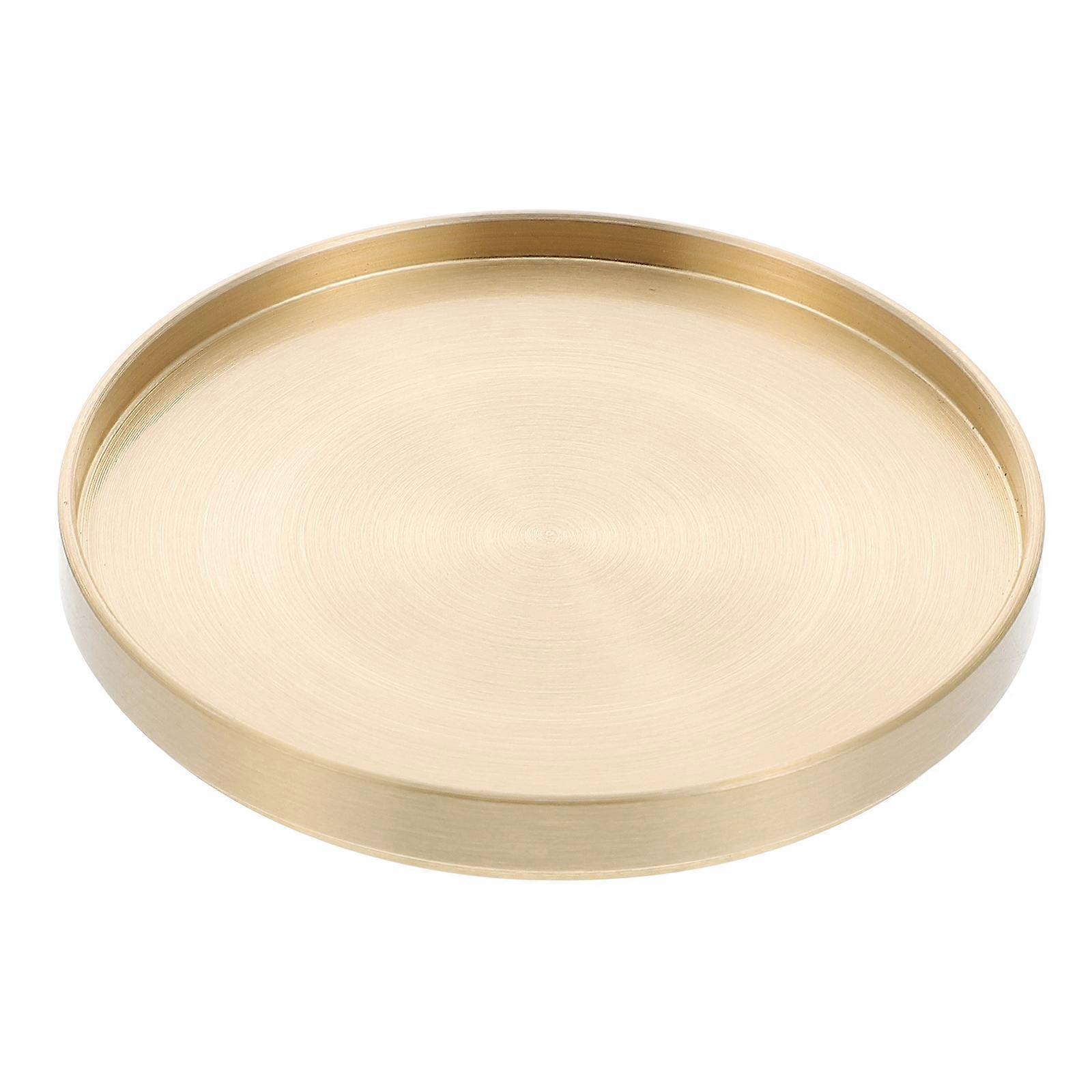 Copper Coaster Round Shape for Heat Resistance 2Pcs Brass Coasters