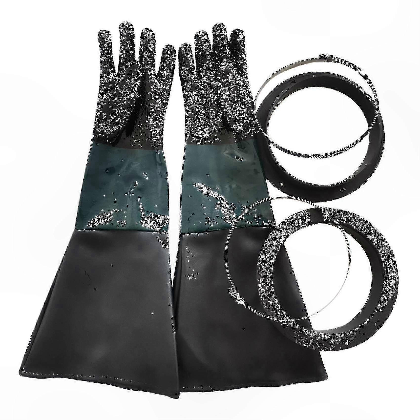 Abrasive Blasting Gloves with O S for Sandblast Cabinet Use