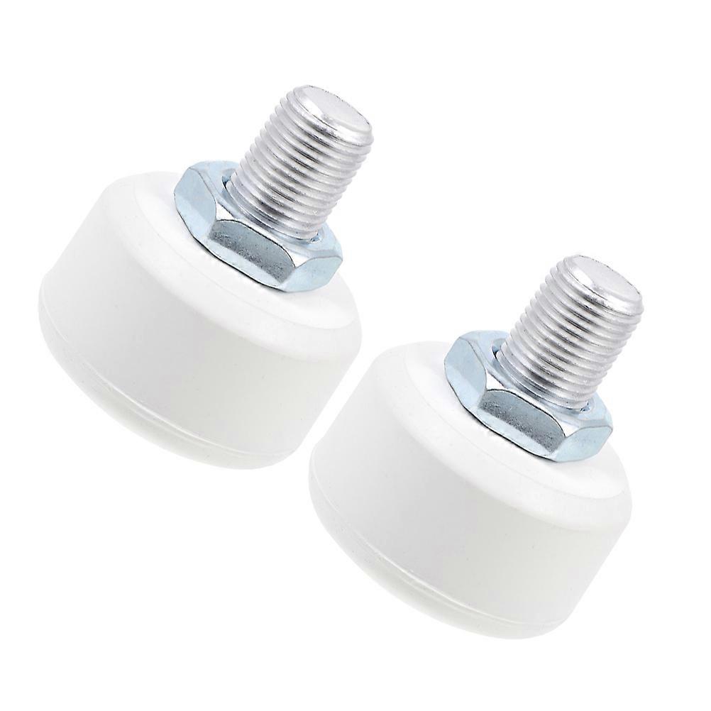 White Rubber Roller Skate Toe Stoppers for Quad Skates Adjustable Set 10Pcs