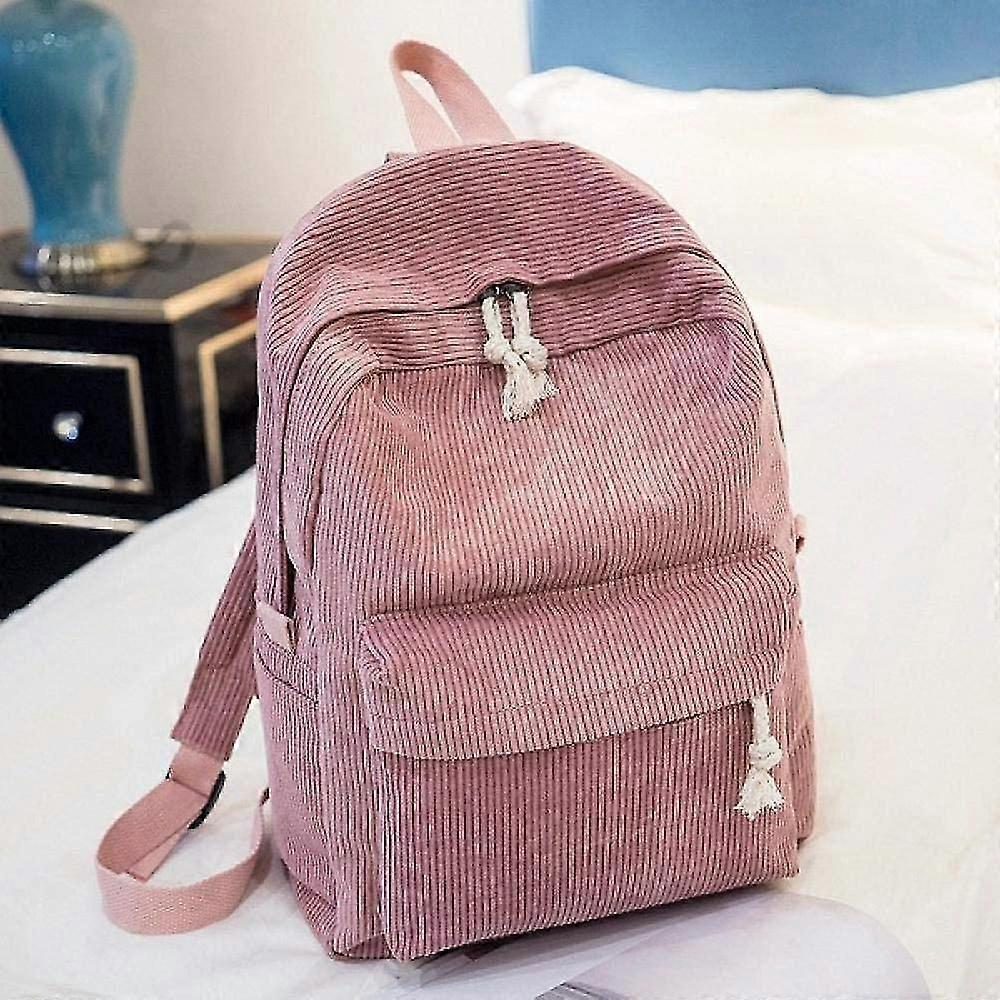 Backpack Soft Fabric Backpack Female Corduroy Design School Backpack