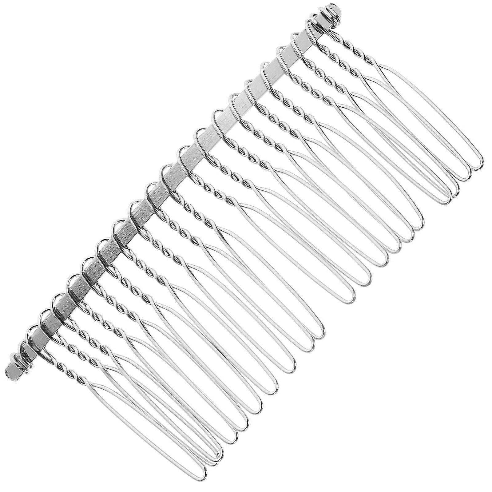 7.8 سنتيمتر 20 أسنان يتوهم دي أسلاك معدنية مشبك الشعر مشط الزفاف الحجاب مشط (فضي)