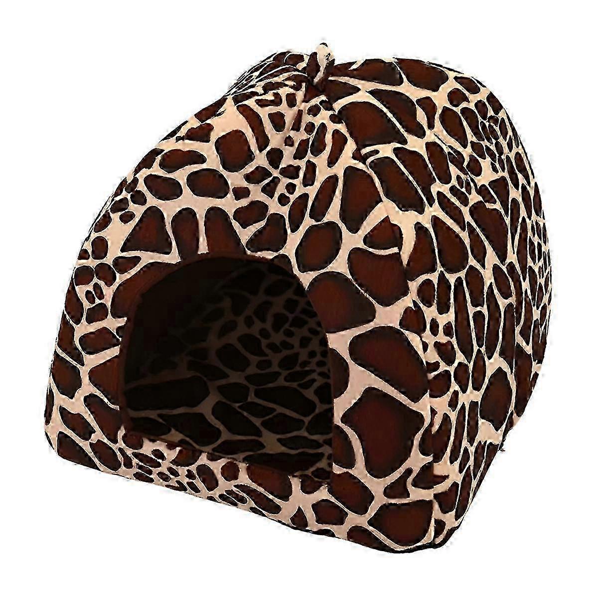 Foldable Warm and Soft Winter Pet House for Dogs and Cats with Deer Pattern2025