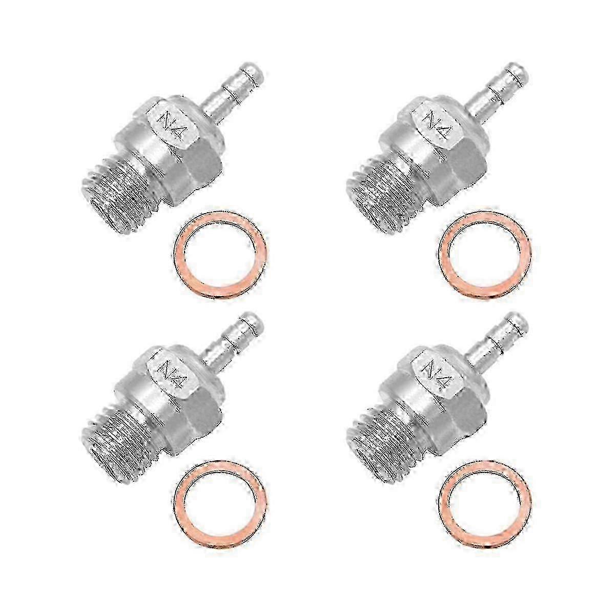 4pcs N4 Glow Plugs Replacement For Redcat Nitro RC Car Engine Parts