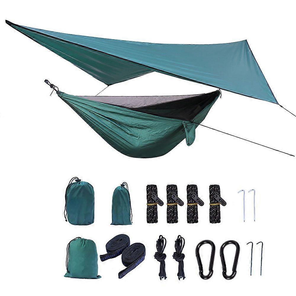 Camping Hammock with Mosquito Net and Rain Fly Cover Portable Travel Hammock