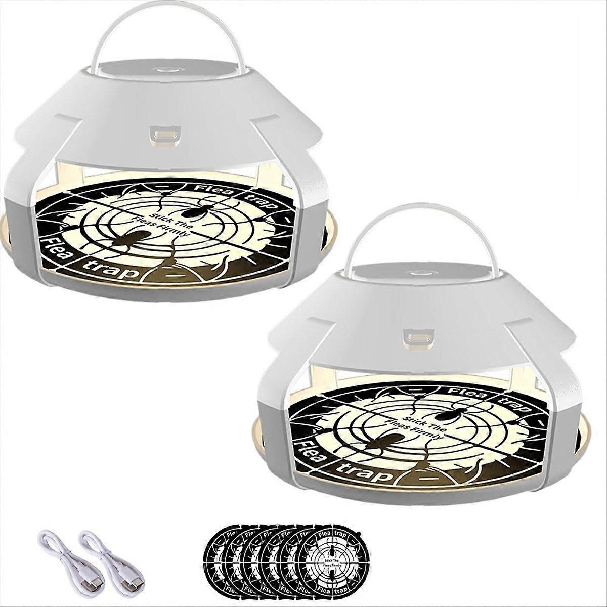 2pcs Traps for Inside Your Home with Light Light Trap for Bug USB Charing Insec for Kitchen Living