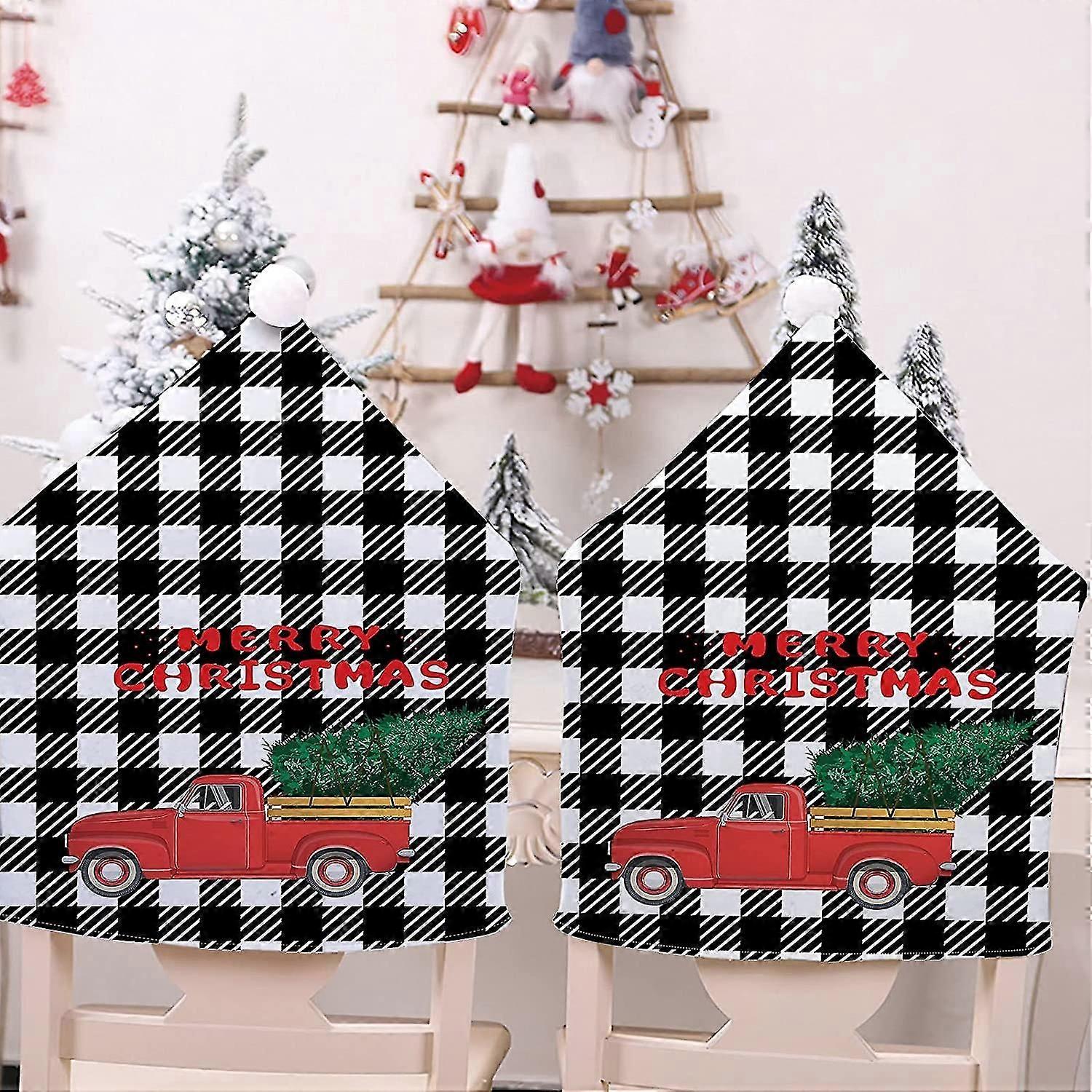 2pcs Christmas Seat Covers