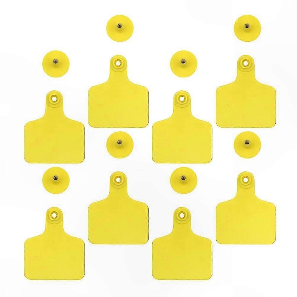 100 Count Blank Ear Tags for Cattle, Sheep, Goats - Durable, Weatherproof & Fade-Resistant for Animal Identification