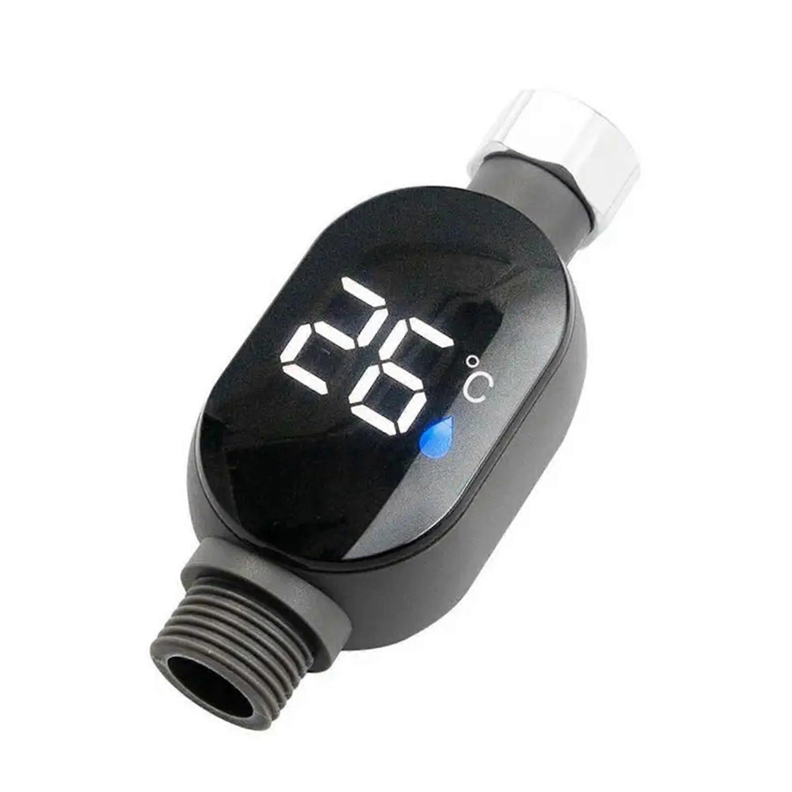Shower Water Temperature Meter LED Digital Display InstantRead Gauge Waterproof Thermostat Shower Head Compatible