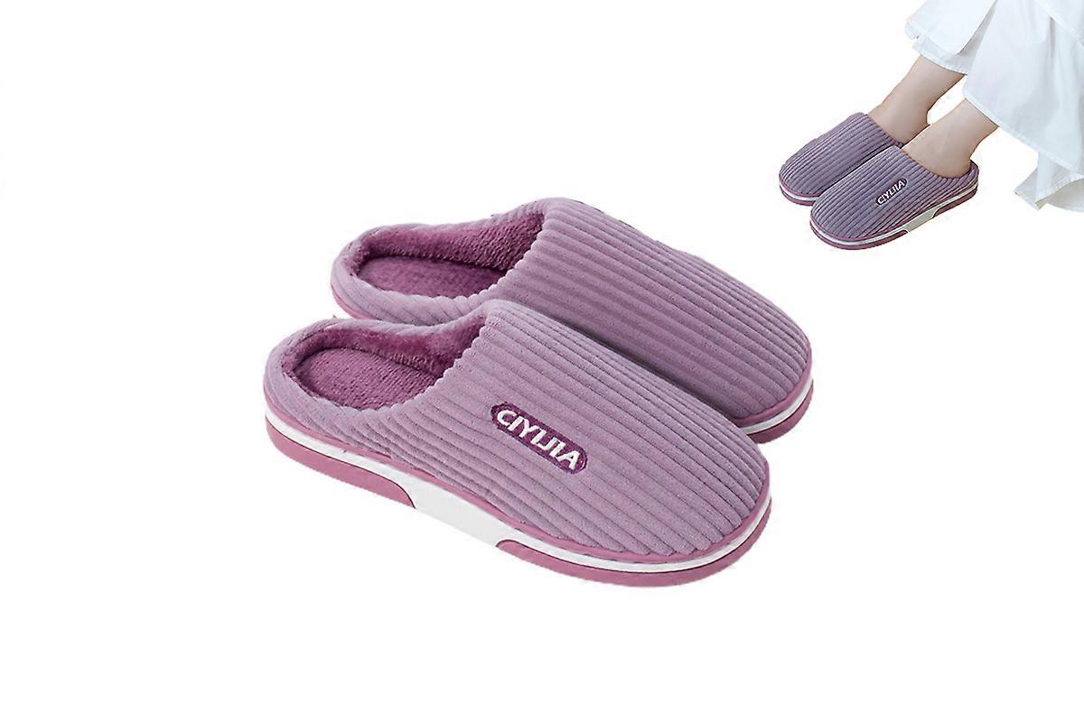 Womens Indoor Outdoor Winter Warm Plush Lined Thick Sole